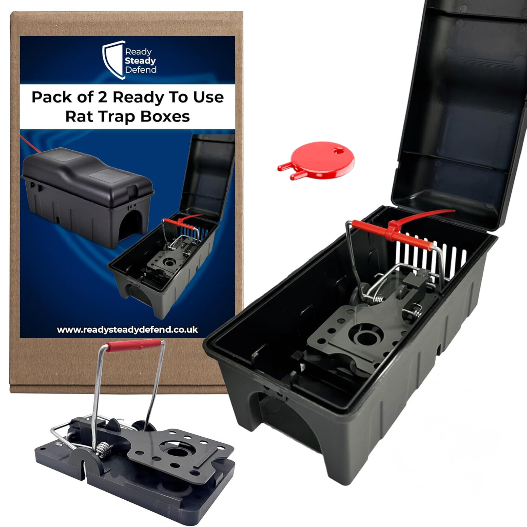 Lab Rat Box x2 Rat Boxes with x2 Traps