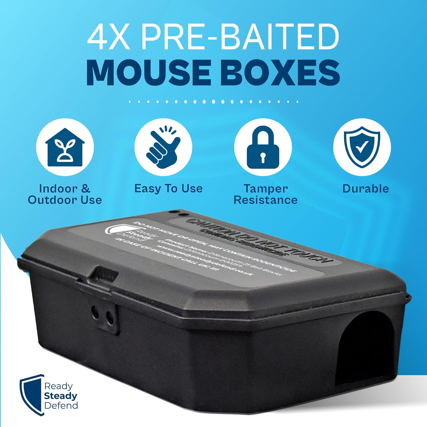 Pre-Baited Mouse Boxes (Pack of 4)