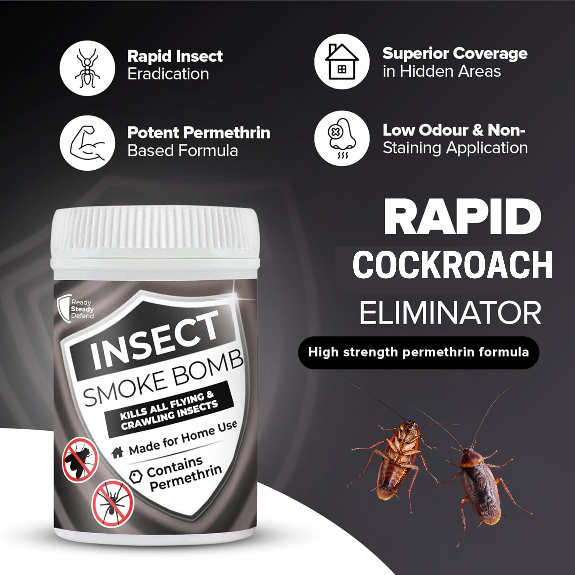 Cockroach Smoke Bomb - 4 Pack