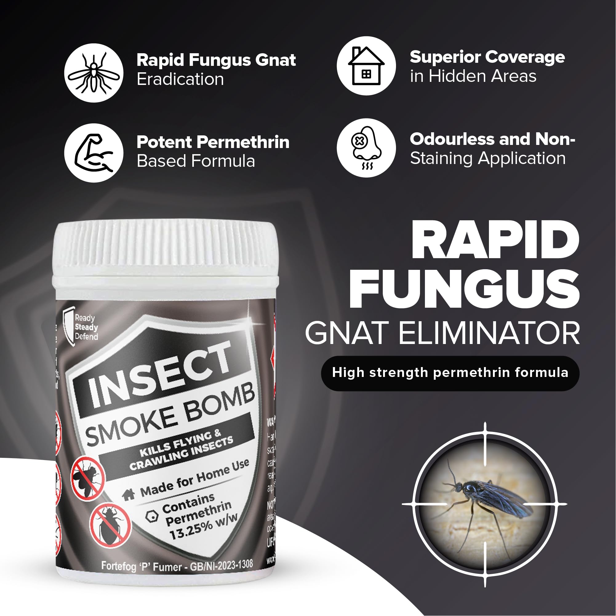 Fungus Gnat & Pest Smoke Bomb - 4 Pack