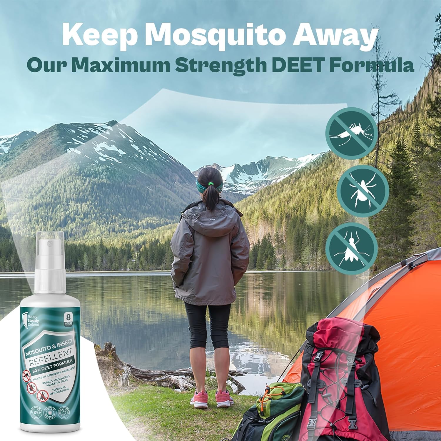 Natural Formula Mosquito & Insect Repellent Spray - 50% Deet - (Pack of 2)