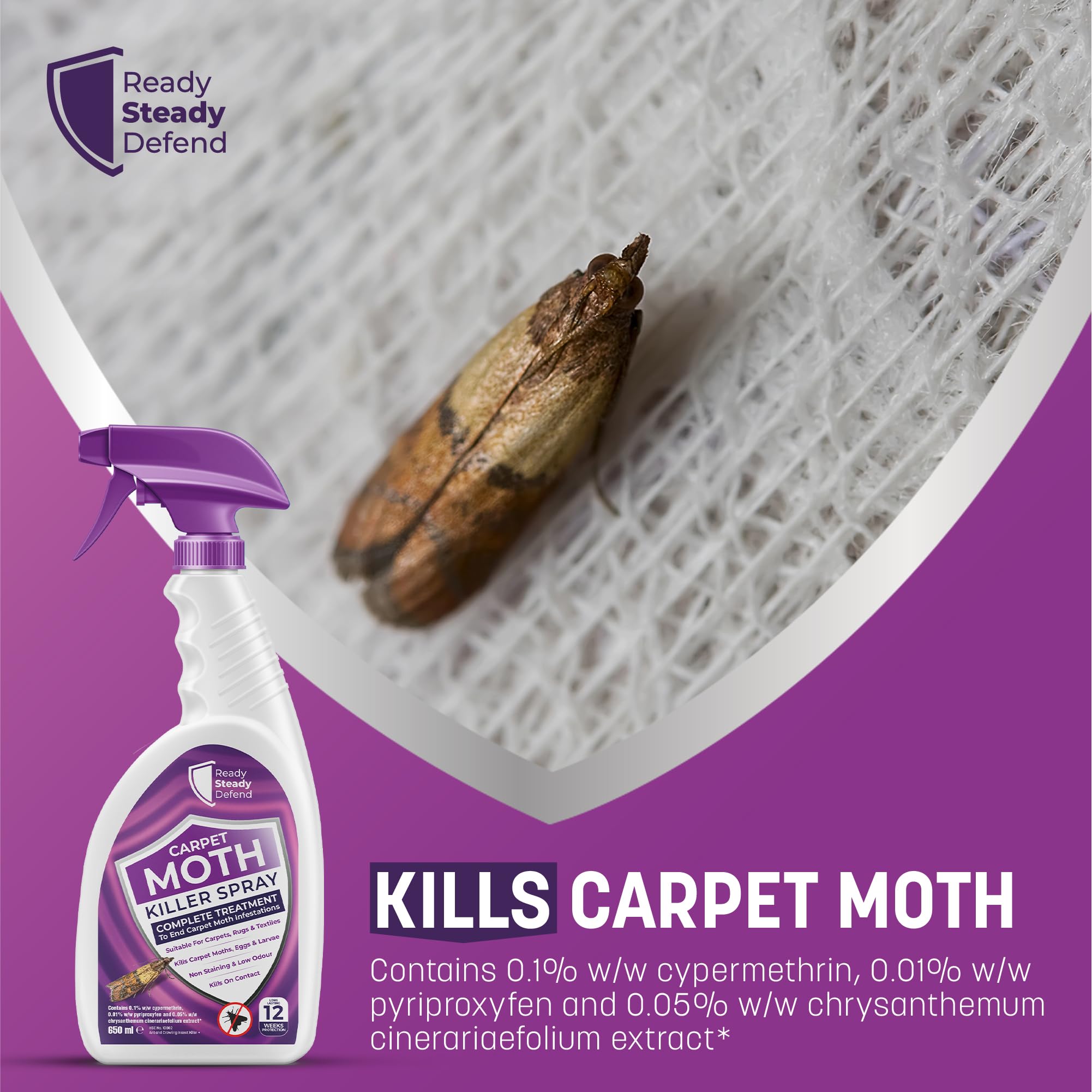 Carpet Moth Killer Spray - 650ML