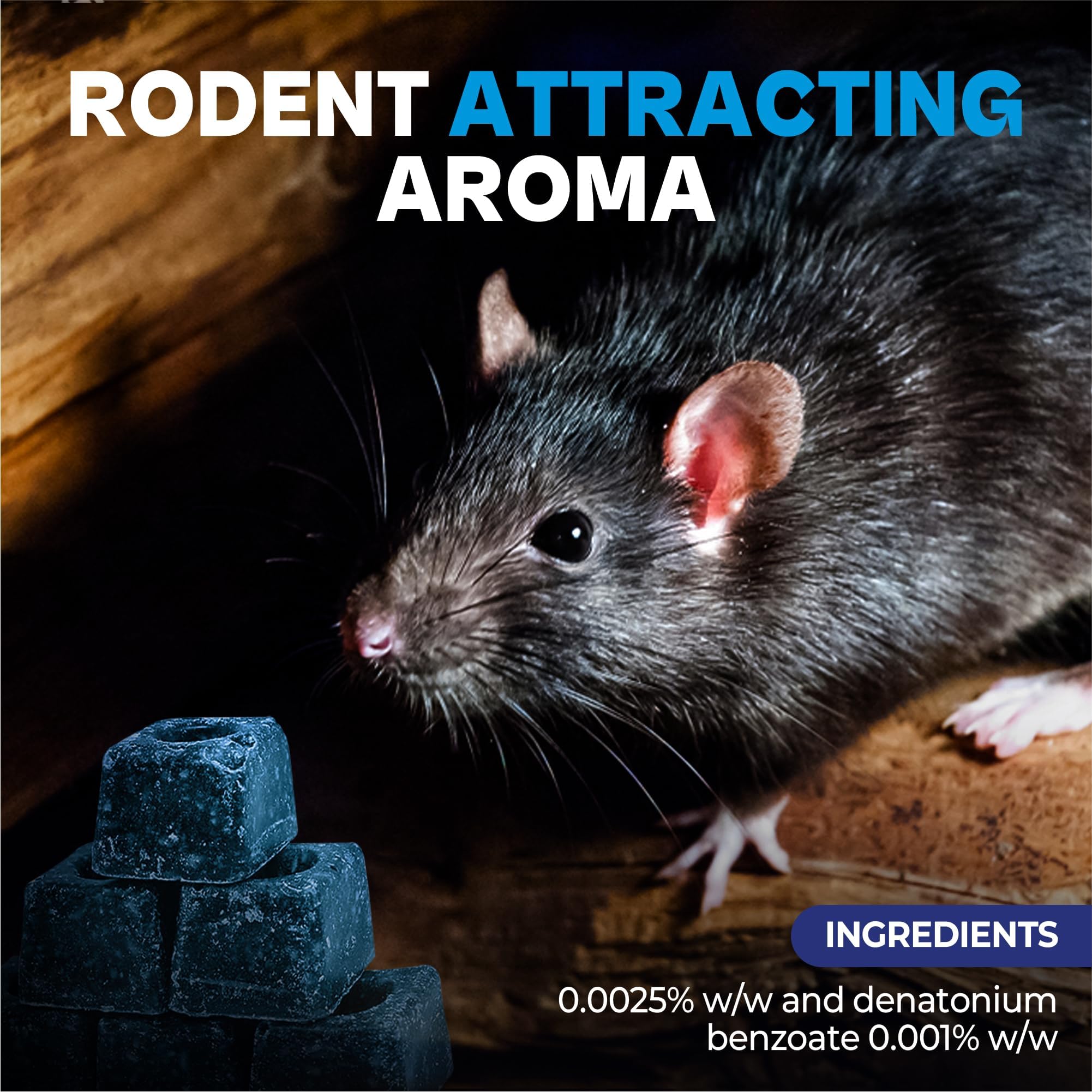 Powerful Difenacoum Rat Poison Blocks - 250G (10G Each Block)