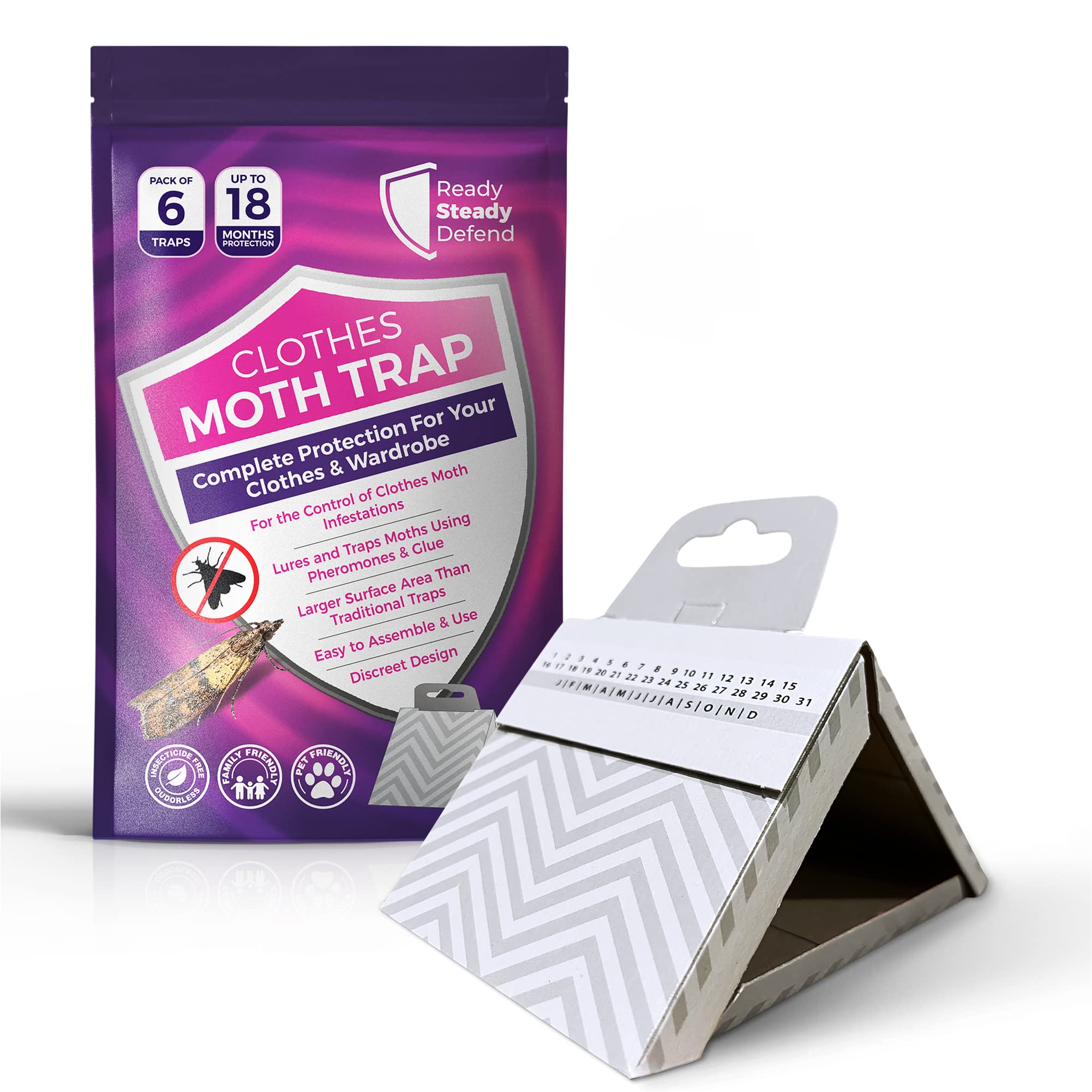 Clothes Moth Trap (Pack of 6 Traps)